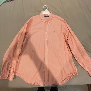 Polo Ralph Lauren Orange and White Stripe Button Down